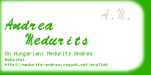 andrea medurits business card